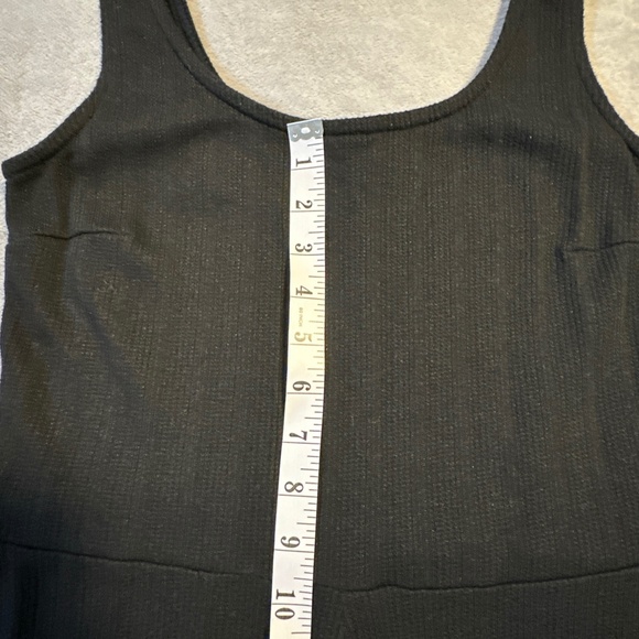 Gap Ribbed Belt-Tie Jumpsuit Wide Leg Black Women's Small Romper Normcore Y2K - Picture 7 of 10